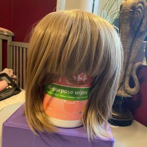 MapOfBeauty 12”/30cm Bob Wig, Light Flax
